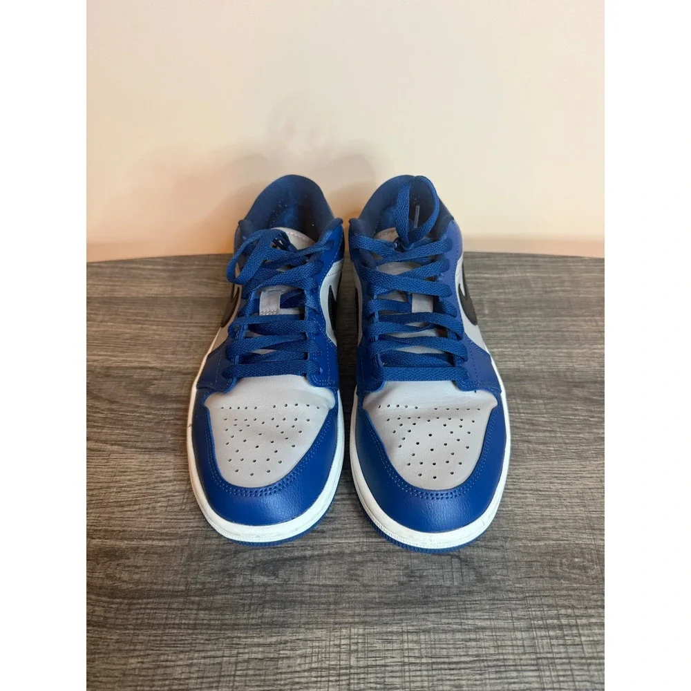 Nike Air Jordan 1 Low True Blue Cement Grey White 553558-412 Mens Sneakers